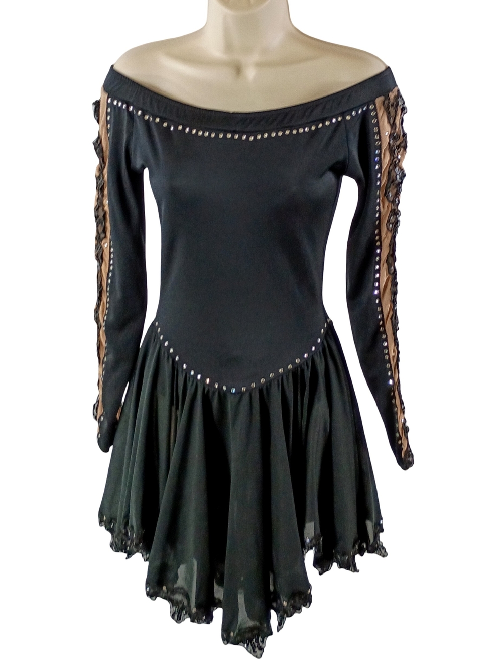 Woman's Over The Shoulder Long Sleeve Dance Costume